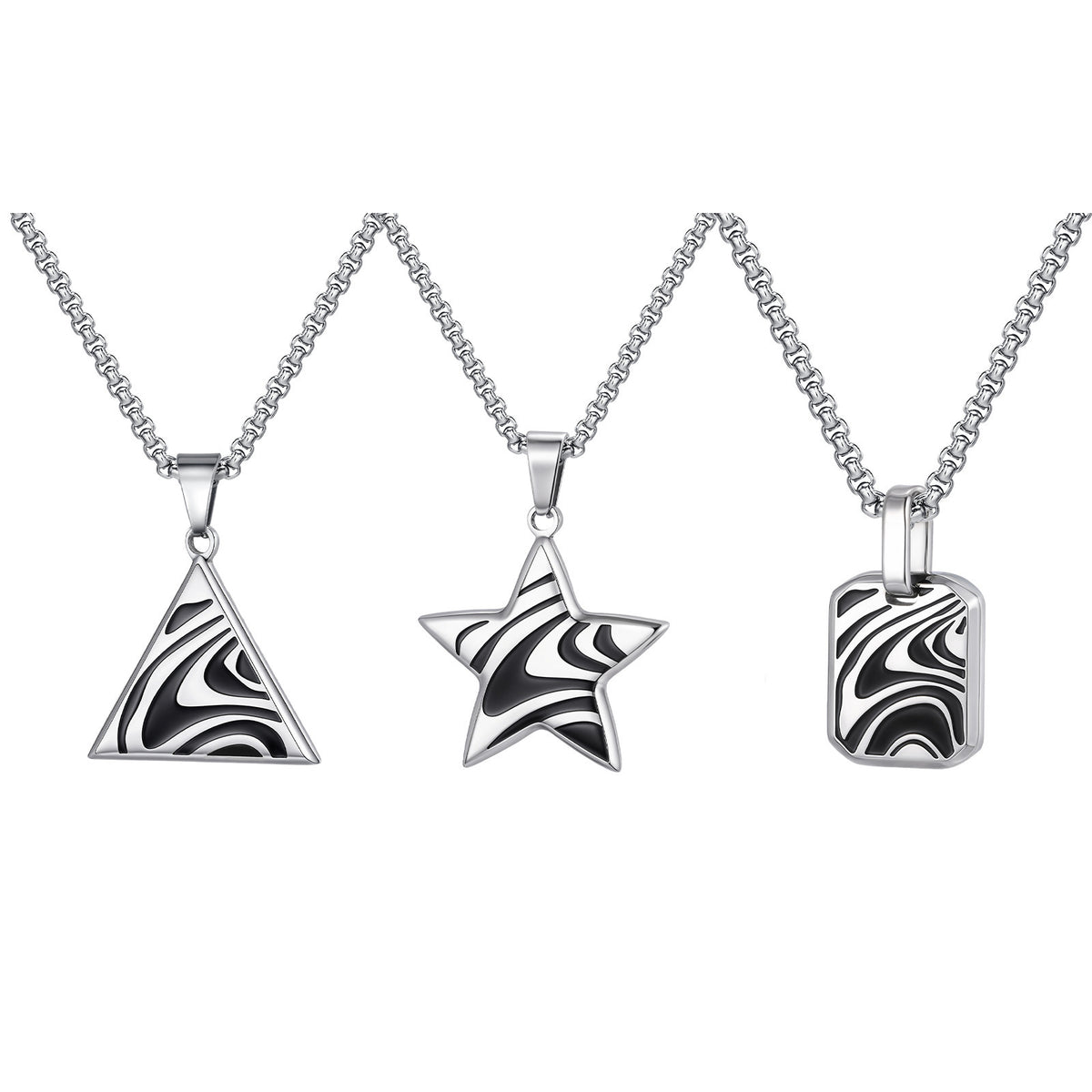 Wavy Star Pendant Necklace – product view 5
