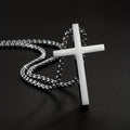 Geometric Cross Titanium Steel Necklace
