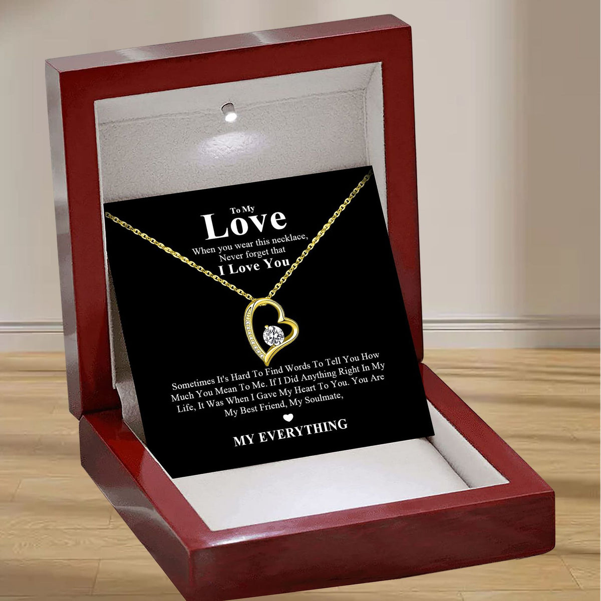Multi-Style Crystal Heart Pendant Necklace – product view 13