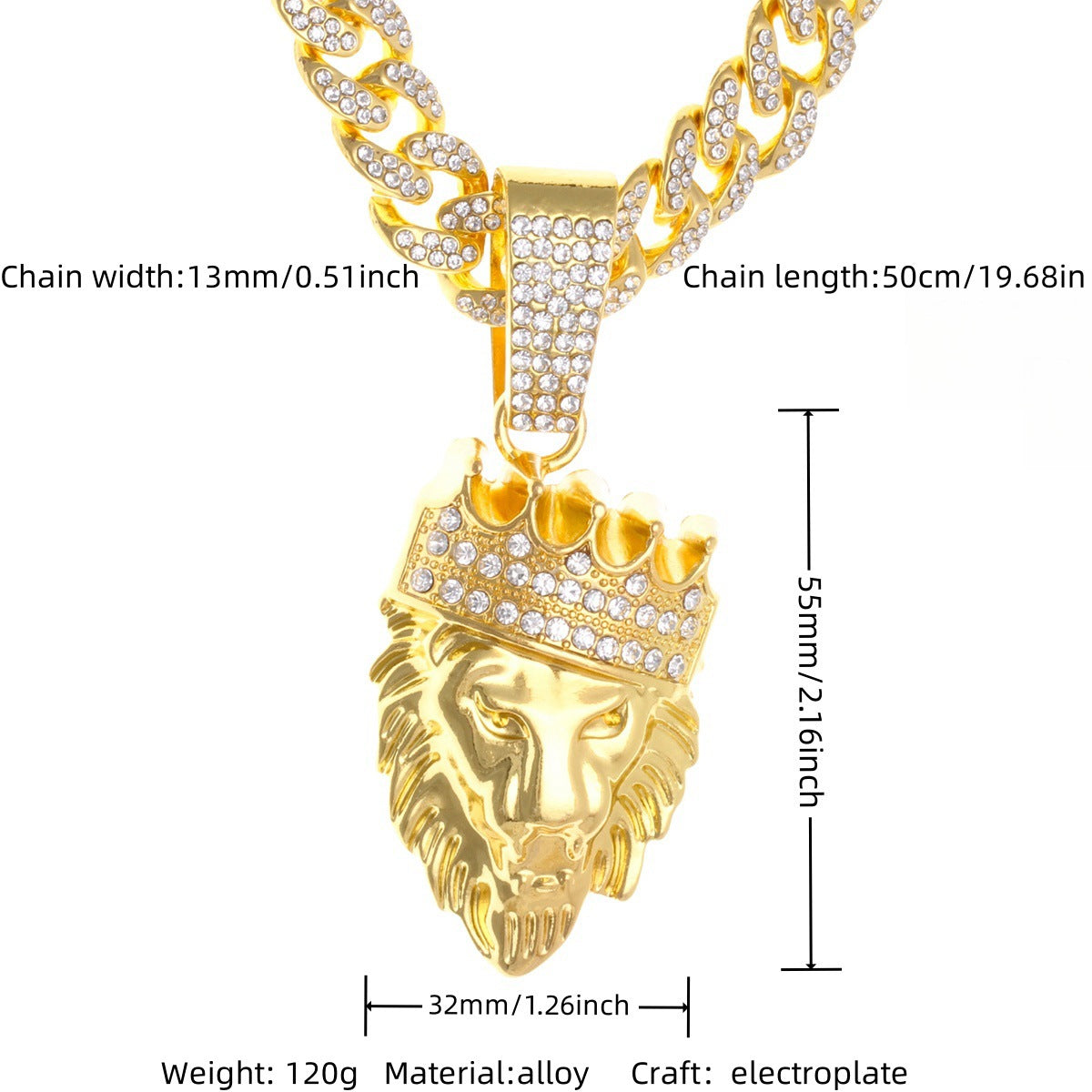 Cuban Chain Necklace Pendant – product view 24