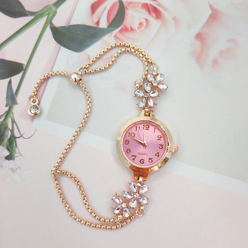Flower-shaped Crystal-accent Women's Quartz Watch – product view 8