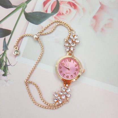Flower-shaped Crystal-accent Women's Quartz Watch – product view 8