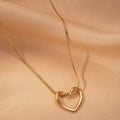Hollow Heart Titanium Steel Necklace