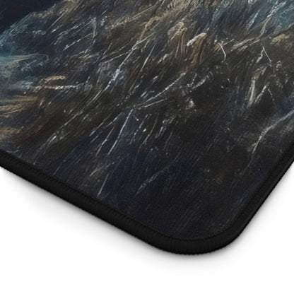 Moonlit Pathway Walk Nightscape Desk Mat — alternate desk mat product image 6