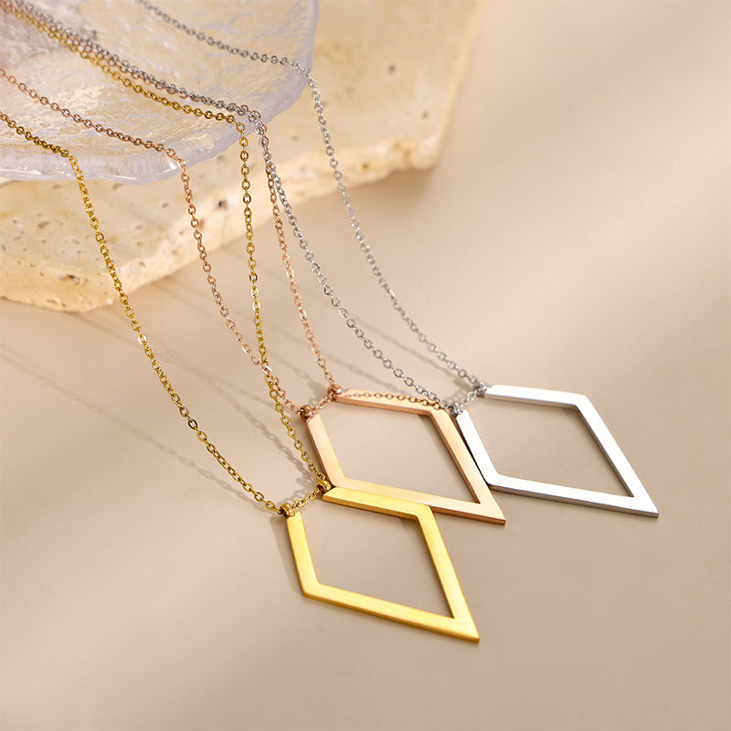 Titanium Steel Ring-Holder Necklace – product view 4