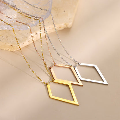 Titanium Steel Ring-Holder Necklace – product view 4