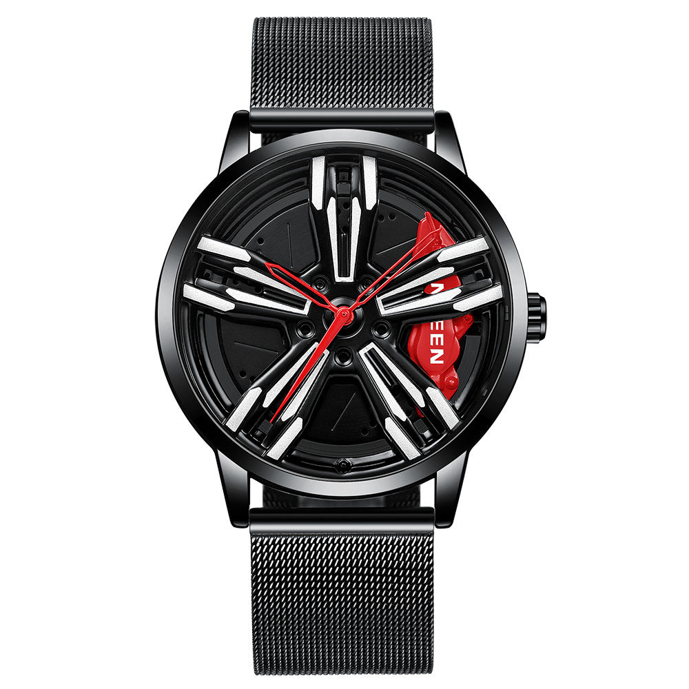 Rotating hub nightlight watch