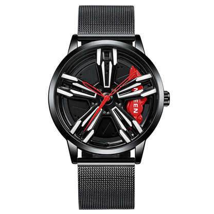 Rotating hub nightlight watch