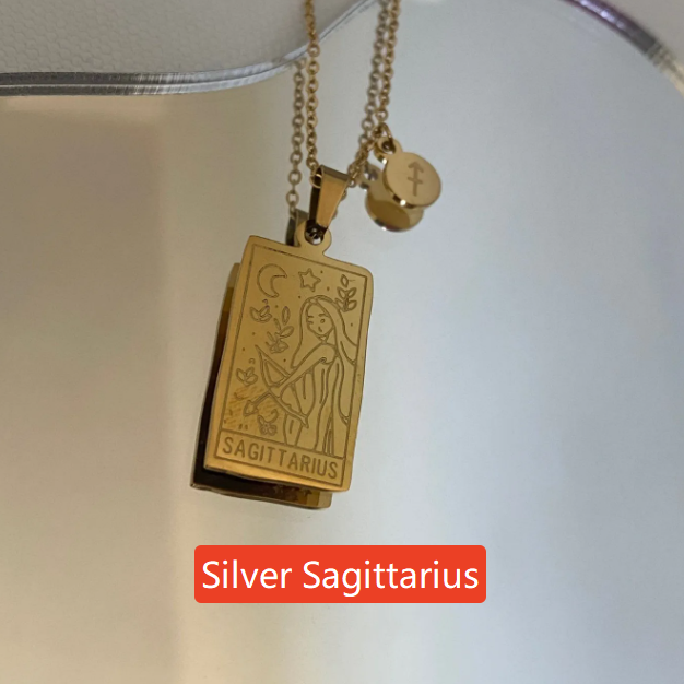 Zodiac Titanium Steel Clavicle Necklace – product view 28