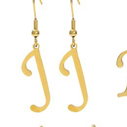 Personalized Initial Letter Earrings – product view 14