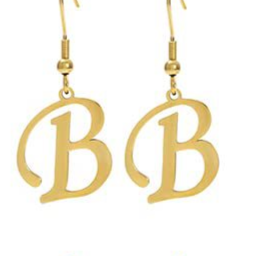 Personalized Initial Letter Earrings – product view 6