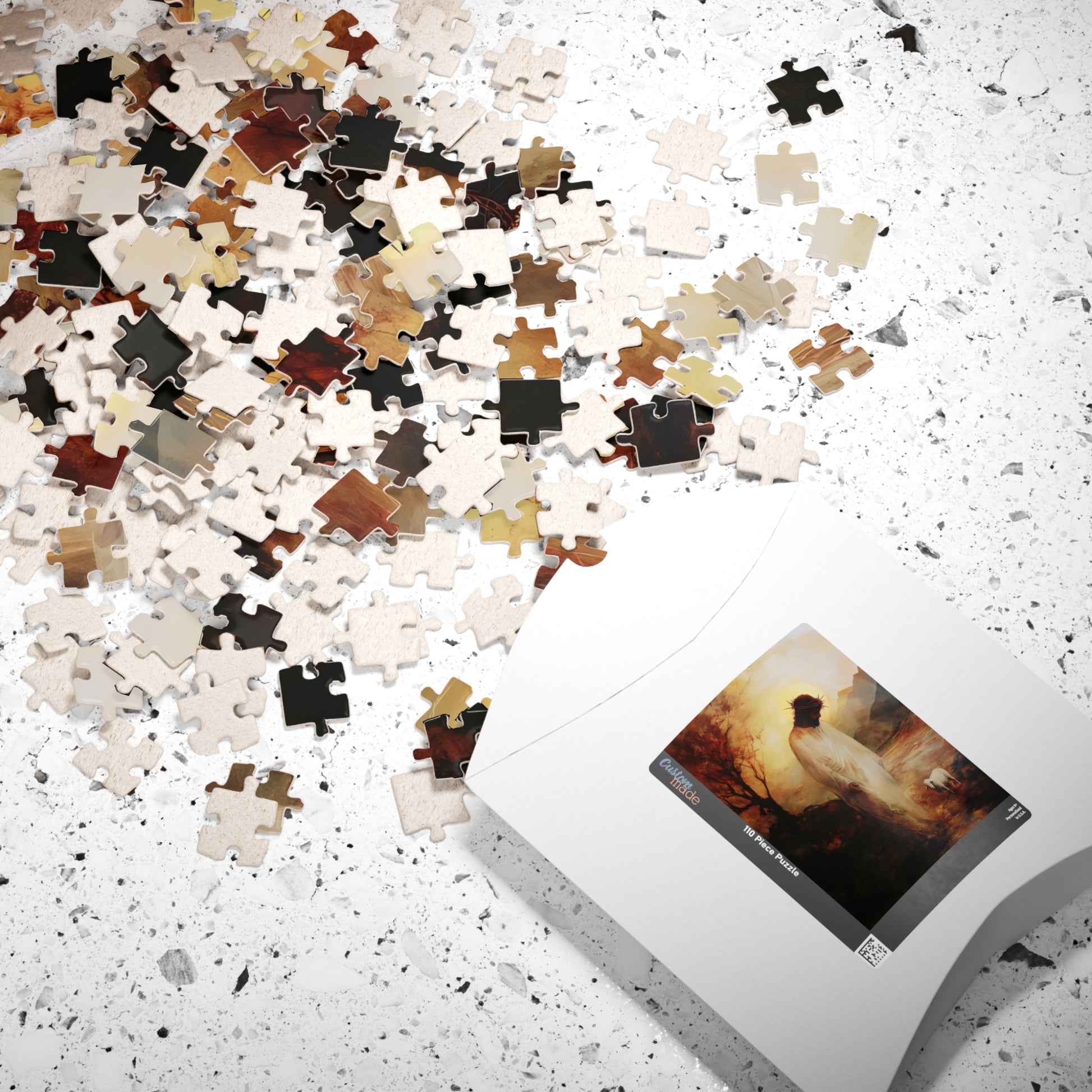 Jesus with Lamb Christian Art Puzzle — alternate puzzle product image 9
