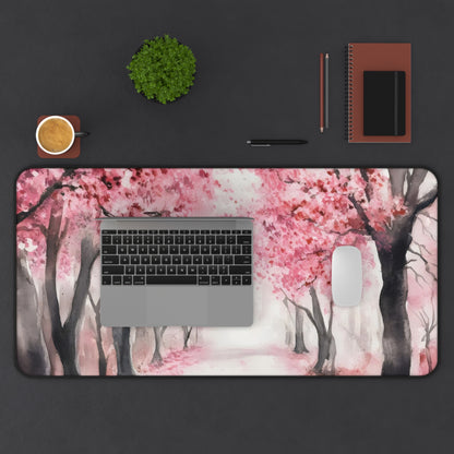 Cherry Blossom Path Pink Sakura Desk Mat — alternate desk mat product image 12