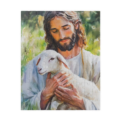 Jesus Holding Lamb Christian Jigsaw Puzzle — alternate puzzle product image 2