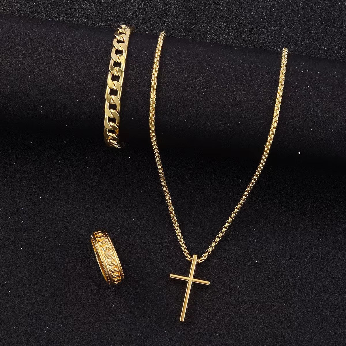 Three-Piece Cross Jewelry Set – product view 4
