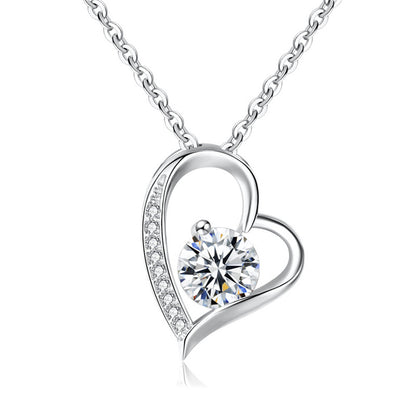Crystal Heart Pendant Necklace – product view 4