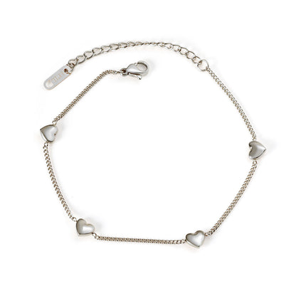Minimalist Titanium Steel Heart Necklace – product view 11