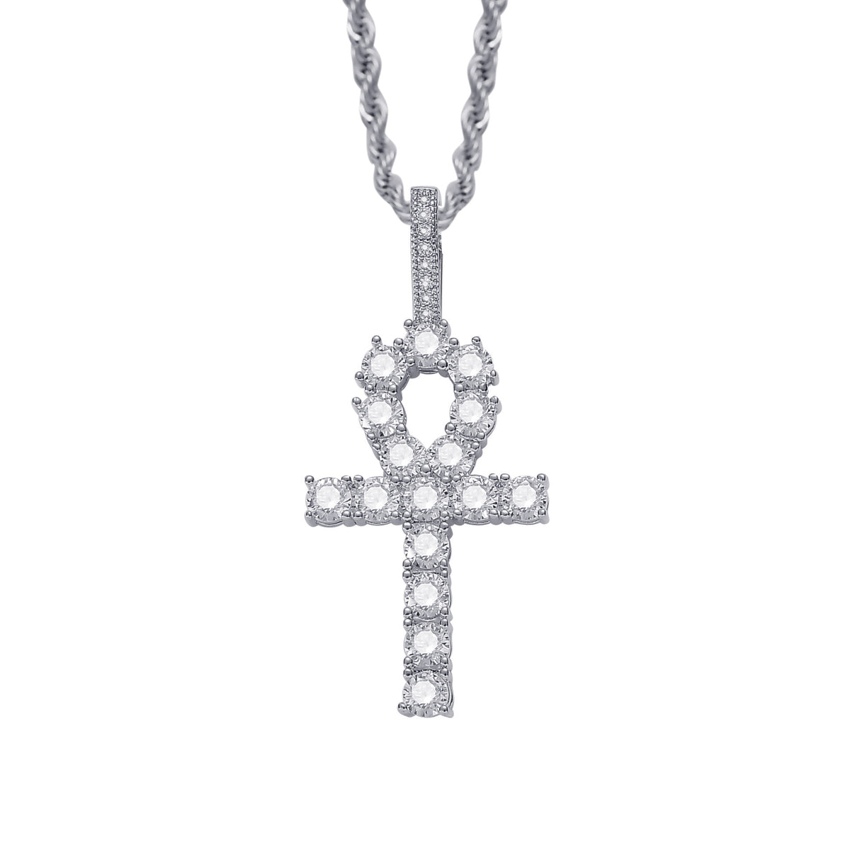 Men's Crystal Cross Pendant Necklace – product view 15