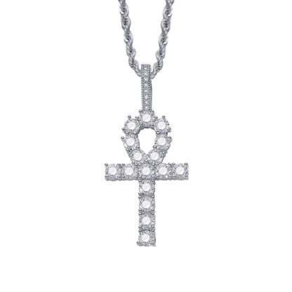 Men's Crystal Cross Pendant Necklace – product view 15