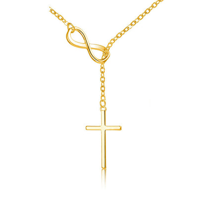 Simple Figure-eight Cross Necklace – product view 5