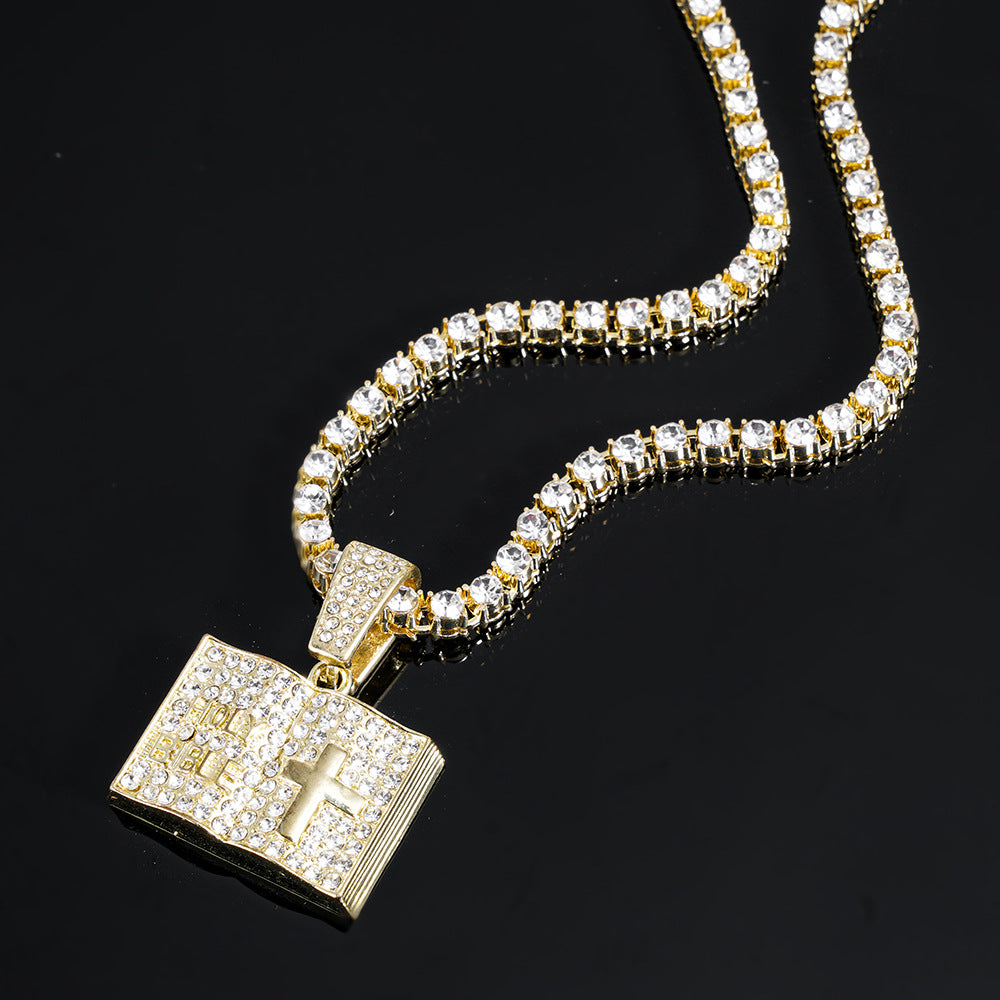Men's Magic Book Cross Pendant – product view 15
