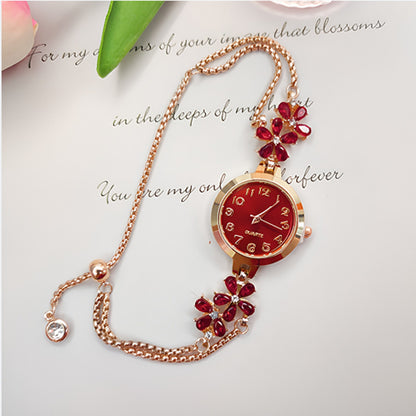 Flower-shaped Crystal-accent Women's Quartz Watch – product view 9