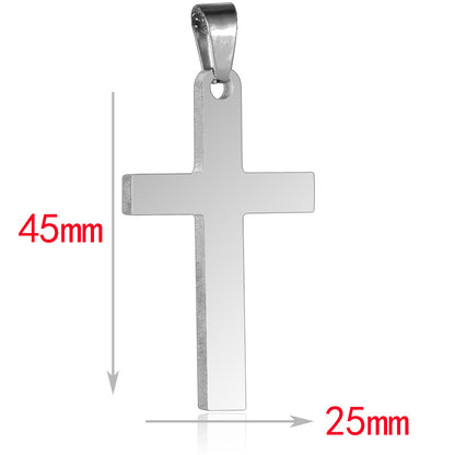 Stainless Steel Cross Pendant Necklace – product view 16