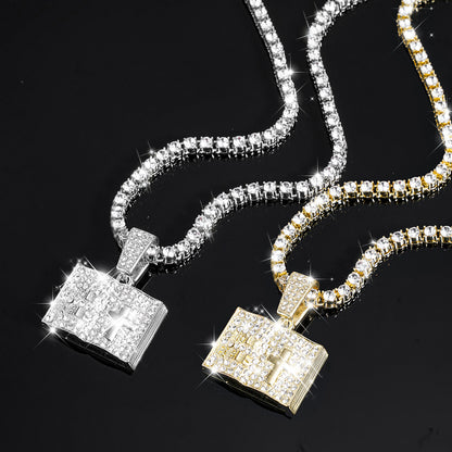 Men's Magic Book Cross Pendant – product view 1