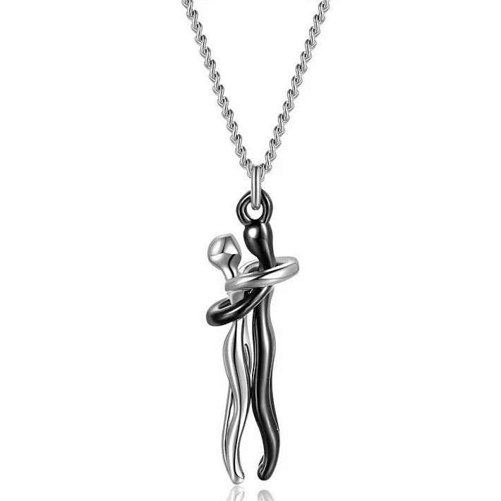Mother & Child Embrace Pendant Necklace – product view 11