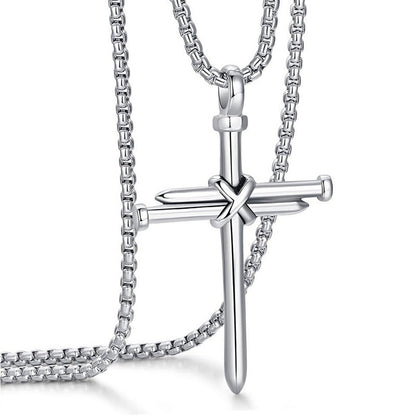 Minimalist Stainless Steel Cross Necklace – product view 6