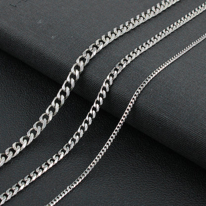 Stainless Steel Cuban Chain Necklace – product view 7