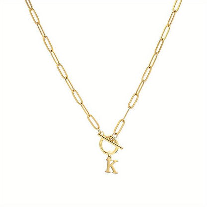 Initial Paperclip Chain Necklace – product view 15