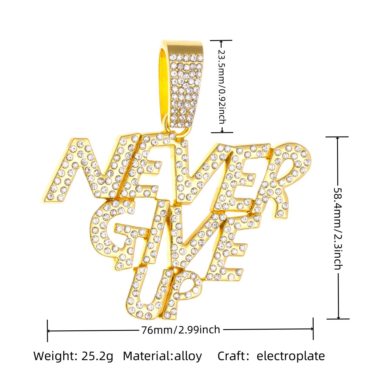 Cuban Chain Necklace Pendant – product view 36