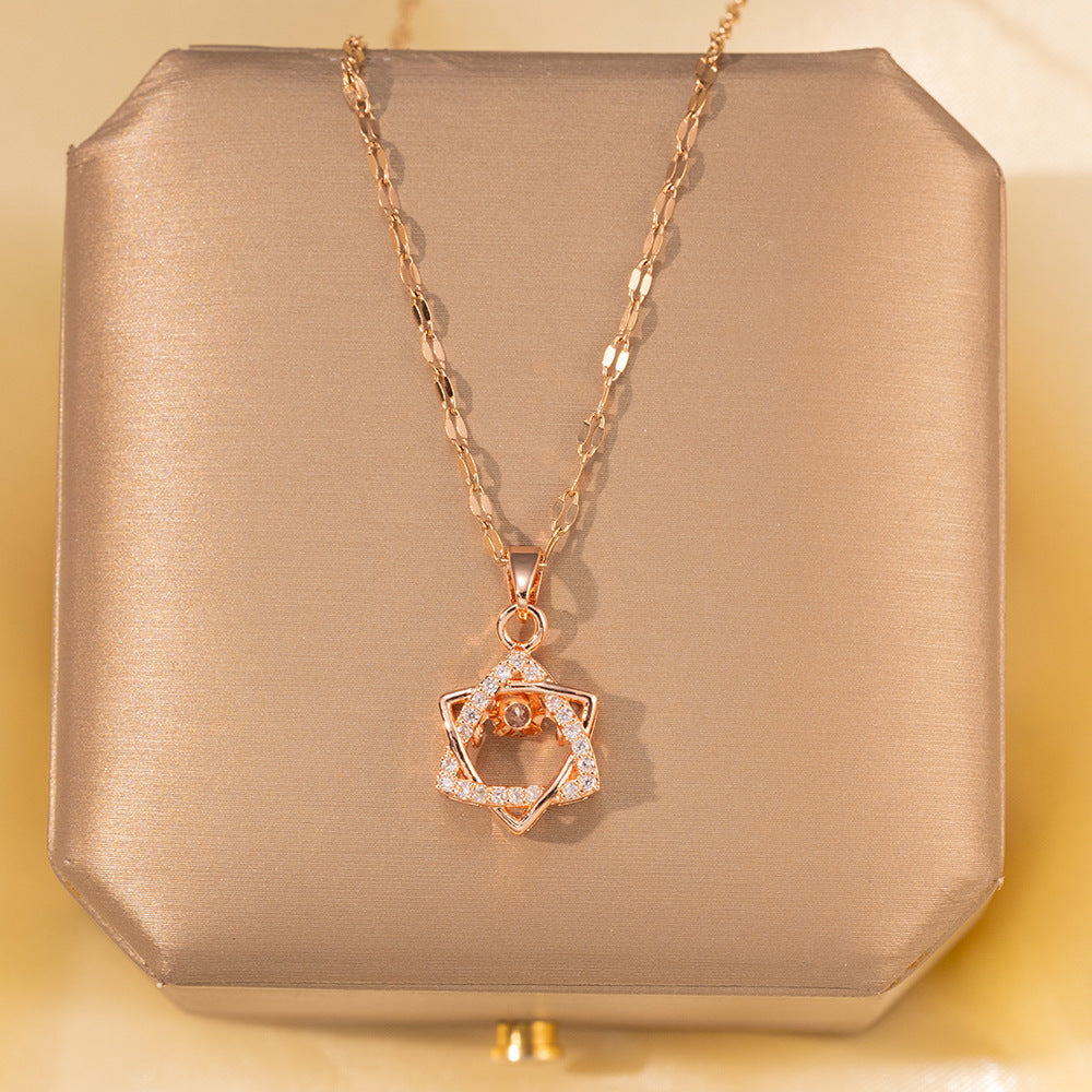 Minimalist Titanium Steel Clavicle Necklace – product view 43
