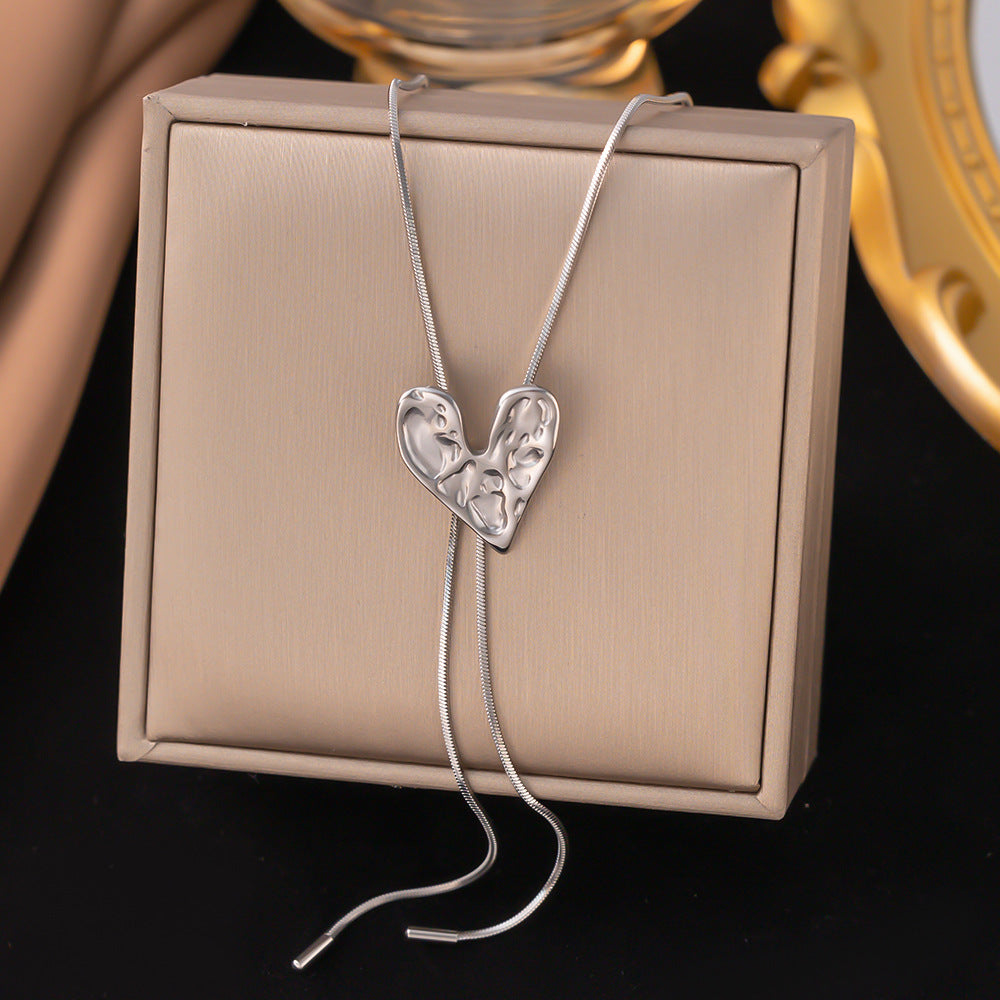 Women's Titanium Steel Heart Necklace – product view 14