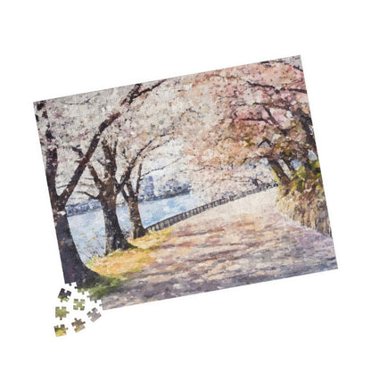 Cherry Blossom Path Spring Jigsaw Puzzle — alternate puzzle product image 12