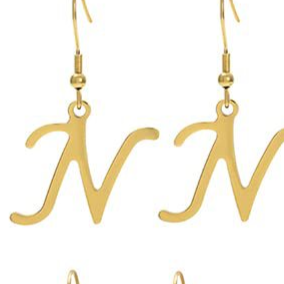 Personalized Initial Letter Earrings – product view 18