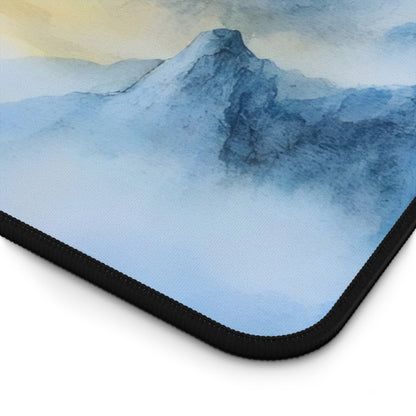 Sunrise Mountain Mist Watercolor Desk Mat — alternate desk mat product image 6