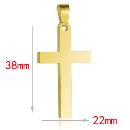 Stainless Steel Cross Pendant Necklace – product view 18