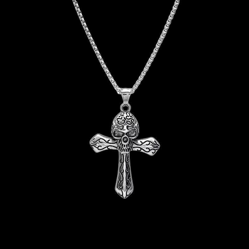 Chinese-style Cross Pendant Necklace – product view 2