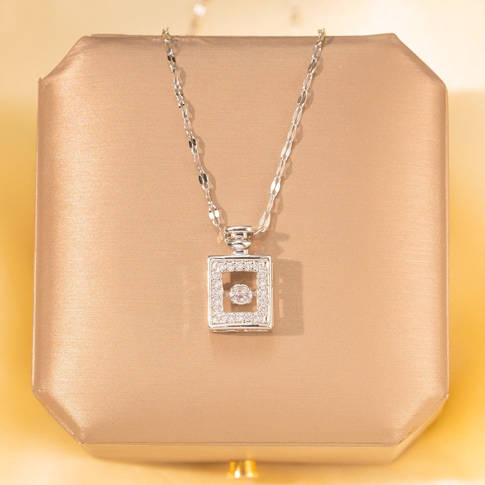 Minimalist Titanium Steel Clavicle Necklace – product view 30