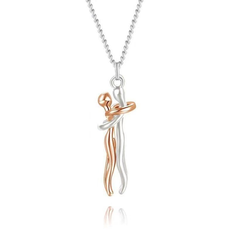 Mother & Child Embrace Pendant Necklace – product view 13