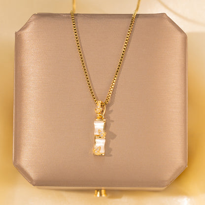 Minimalist Titanium Steel Clavicle Necklace – product view 4