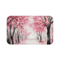 Cherry Blossom Path Bath Mat | Pink Sakura Tree Walk