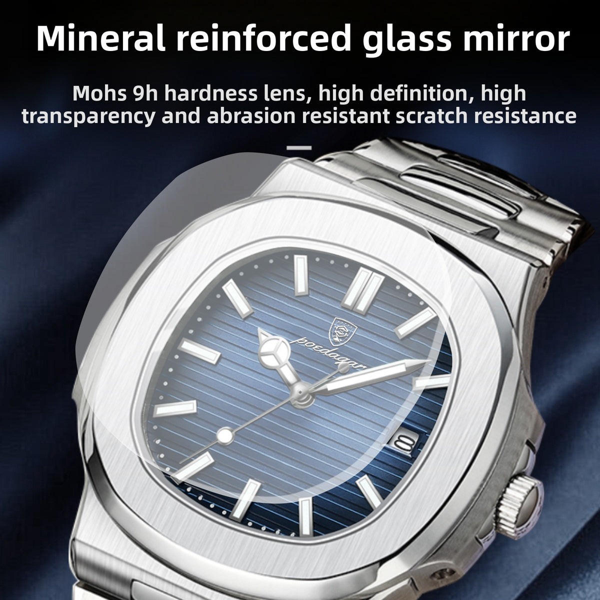50m Waterproof Luminous Quartz Watch – Stainless Steel