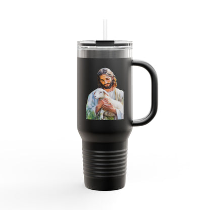 Jesus Holding Lamb 40oz Insulated Travel Tumbler — alternate tumbler product image 3