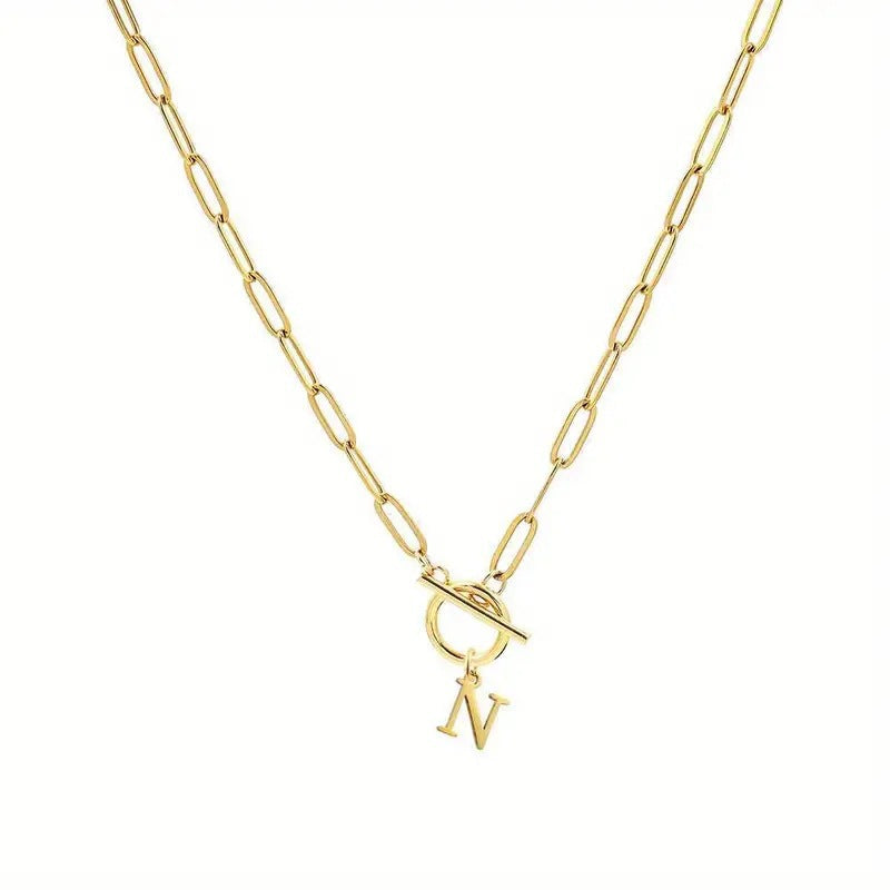 Initial Paperclip Chain Necklace – product view 18