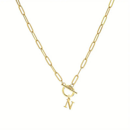 Initial Paperclip Chain Necklace – product view 18