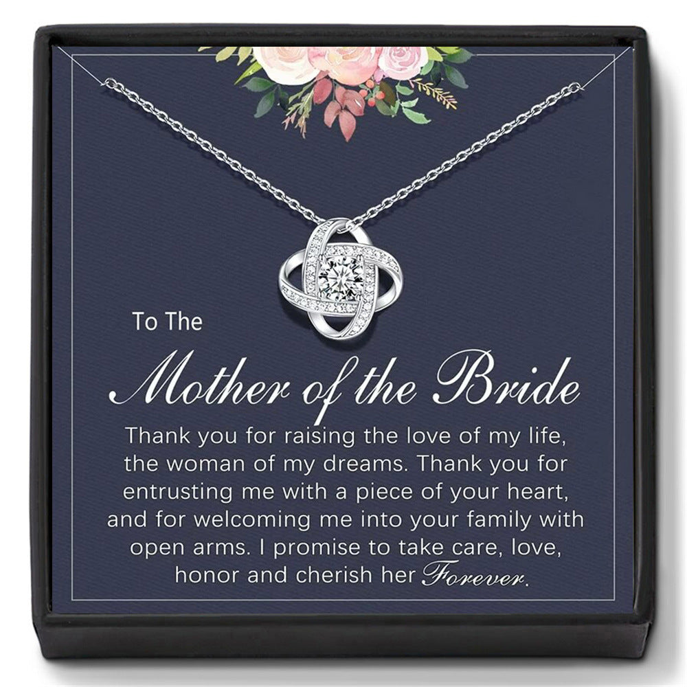 Rotating Four-leaf Clover Crystal Necklace – product view 8
