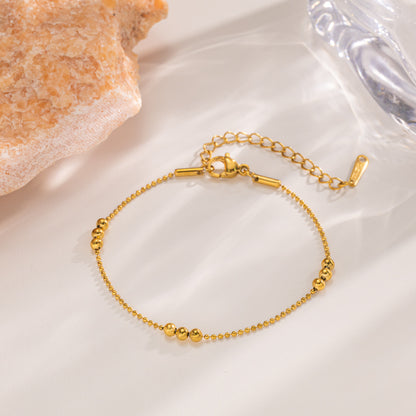 Geometric Titanium Steel Necklace and Bracelet Set – product view 8
